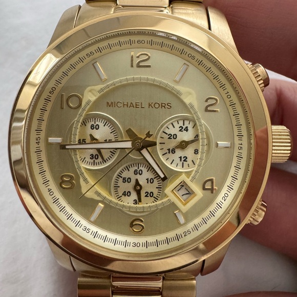 Michael Kors Runway Chronograph Stainless Steel Watch - Gold - Picture 4 of 5